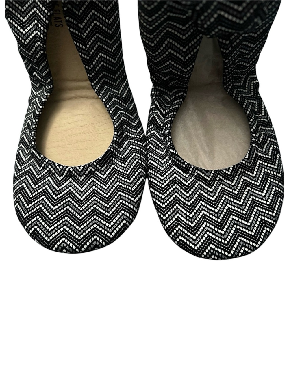 The Storehouse Flats Chevron Mosaic Suede Leather Foldable Ballet Flats - Size 7 - Picture 4 of 10